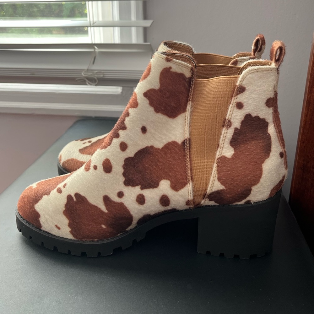 Cow Print Boots